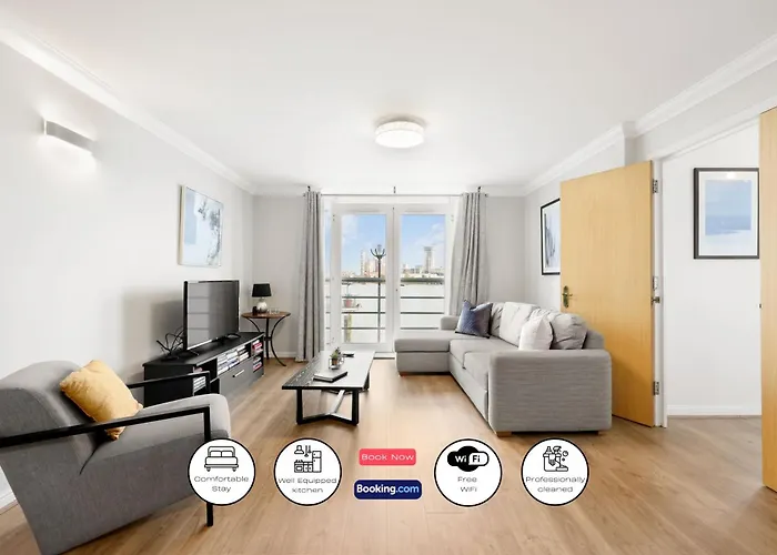 2 Bedroom Apartment Short Term Rental & Flexible Renting Canary Wharf With Free Parking And Free Wifi
