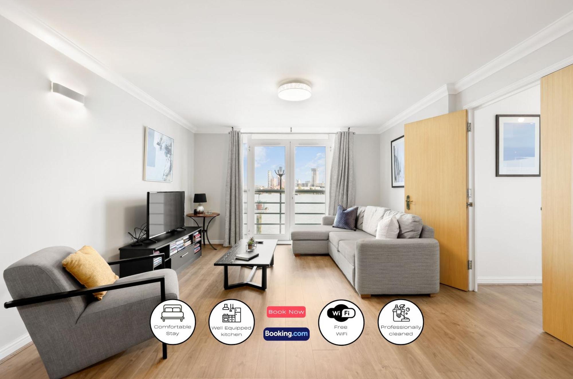 2 Bedroom Short Term & Flexible Renting Canary Wharf With Free Parking And Free Wifi Appartamento *